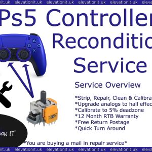 PS5 Controller Reconditioning Service – Strip, Repair, Clean - Includes EnduraCal Hall Effect Upgrade!