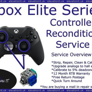 Xbox Elite Series Controller Reconditioning Service – Strip, Repair, Clean - Includes EnduraCal Hall Effect Upgrade!
