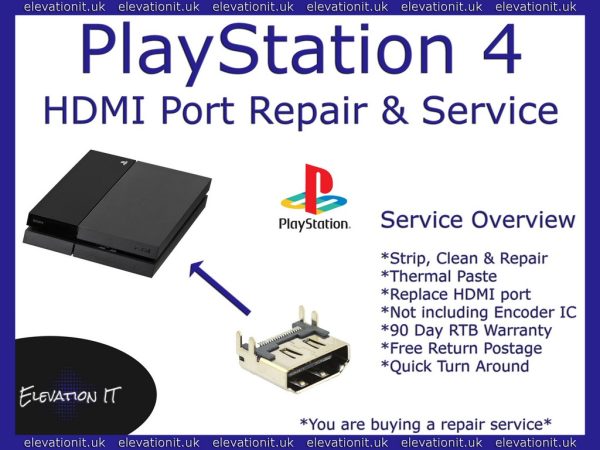 PlayStation 4 (Ps4) HDMI Port Repair Service