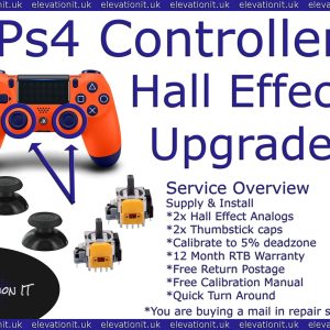 PS4 Controller Hall Effect Upgrade Service – Supply & Install EnduraCal Hall Effect Analog Modules & Thumbsticks