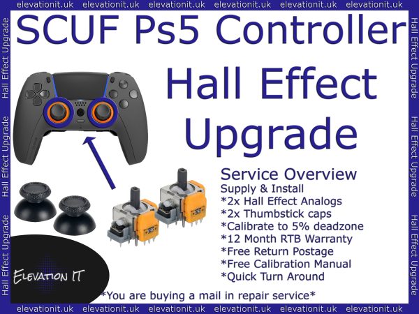 🎮 SCUF PS5 Controller Hall Effect Upgrade Service – Supply & Install EnduraCal Hall Effect Analog Modules & Thumbsticks