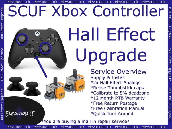 Scuf Xbox Controller Hall Effect Upgrade Service, Elevation IT, Fareham, UK near me