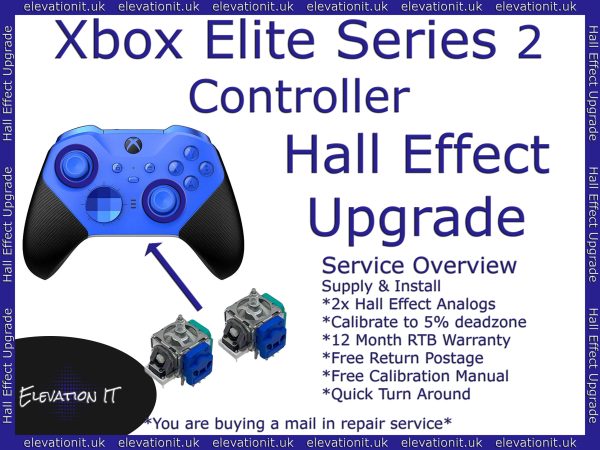 Xbox Elite Series 2 Controller Hall Effect stick, Upgrade Service,drift fix Elevation IT, Fareham, UK