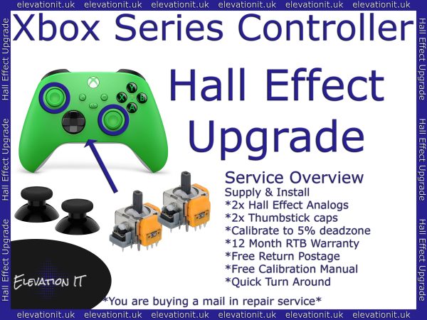 🎮 Xbox Series S|X Controller Hall Effect Upgrade Service – Supply & Install EnduraCal Drift-Free Analog Modules