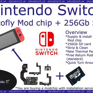 Nintendo Switch Picofly RP2040 modchip installation service +256Gb SD – Strip, Install & Clean