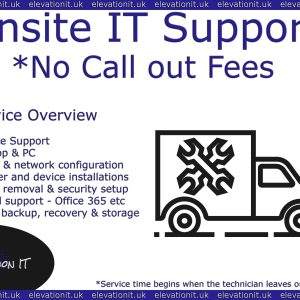 Onsite Support advert - We come to you! No call out fees!