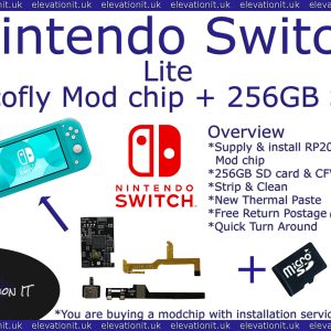 Switch Lite Picofly RP2040 mod chip install & service +256GB SD & CFW inc, Elevation IT, Fareham UK