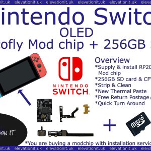 Switch OLED Picofly RP2040 mod chip install & service +256GB SD & CFW inc, Elevation IT, Fareham UK