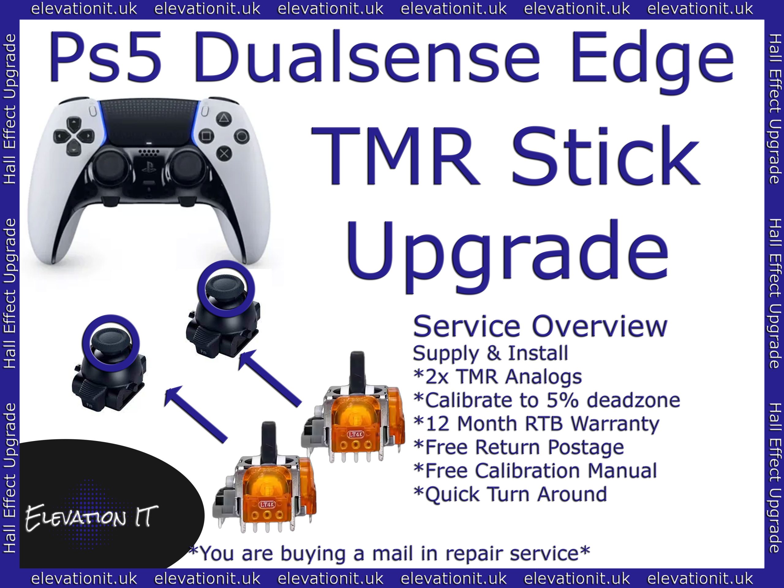 thumbnail image 2 of PS5 DualSense Controller Stick Drift Fix – Mail-In TMR Upgrade Service 2 of 6