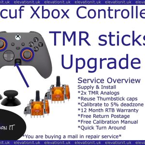 TMR Upgrade service Dift repair, drift fix, scuf instict & instict pro controllers, Why TMR Sticks, Elevation IT, Fareham