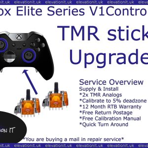 TMR Upgrade service Xbox Elite Series V1 controller, Why TMR Sticks, Elevation IT, Fareham