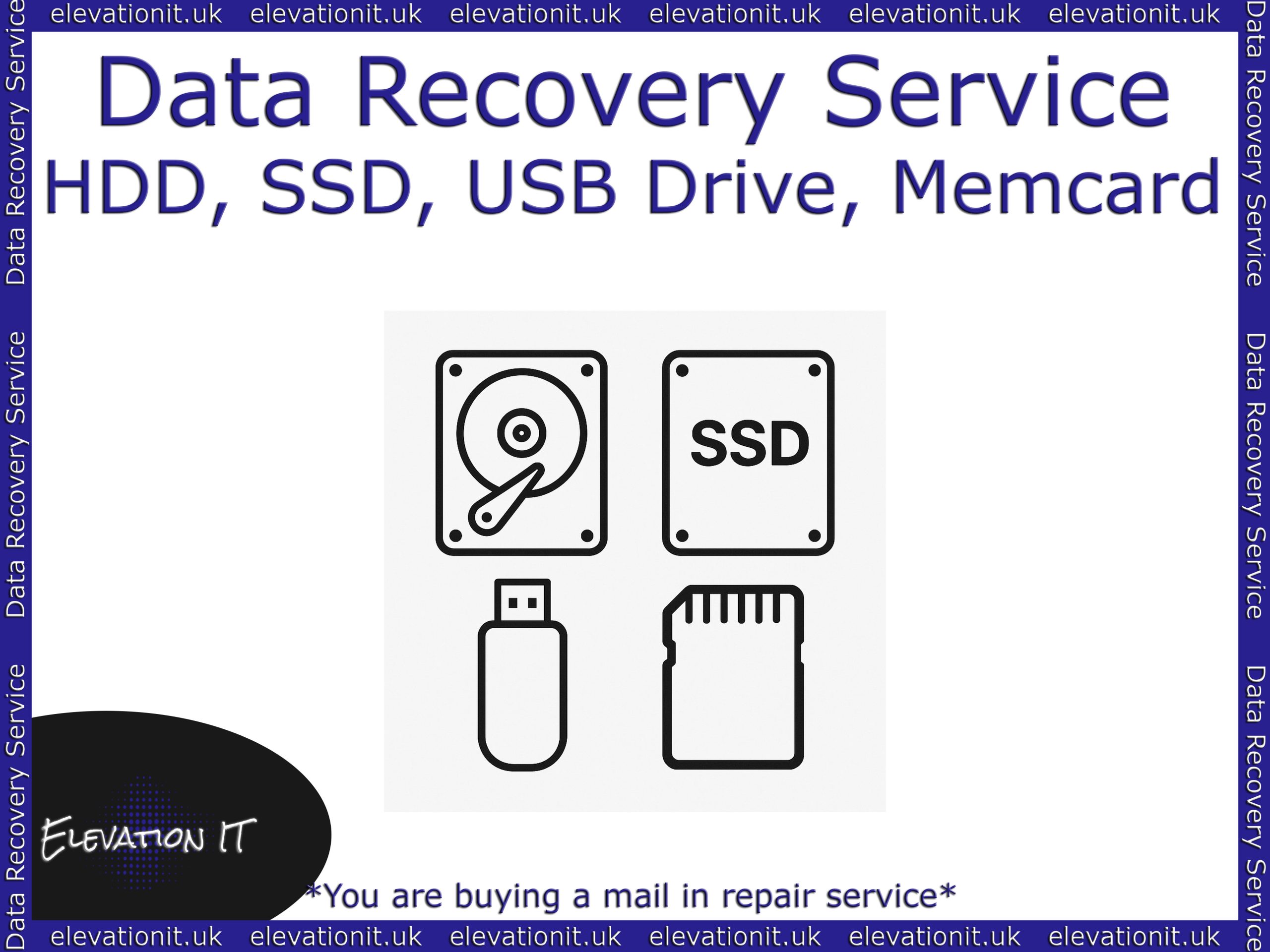Professional data recovery services for HDD, SSD, USB flash drives, and memory cards.