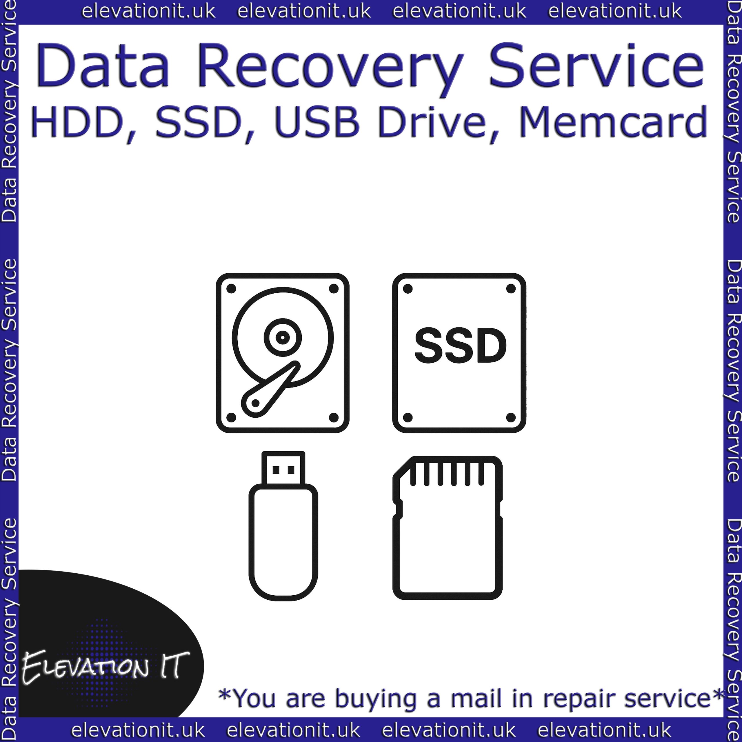 Professional data recovery services for HDD, SSD, USB flash drives, and memory cards.