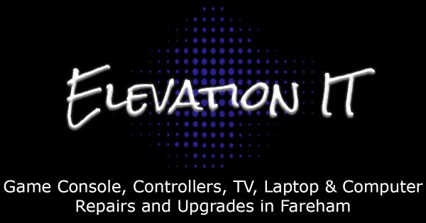 Elevation IT logo in white text on a black background – computer, console, and laptop repair specialists in Fareham, Hampshire.
