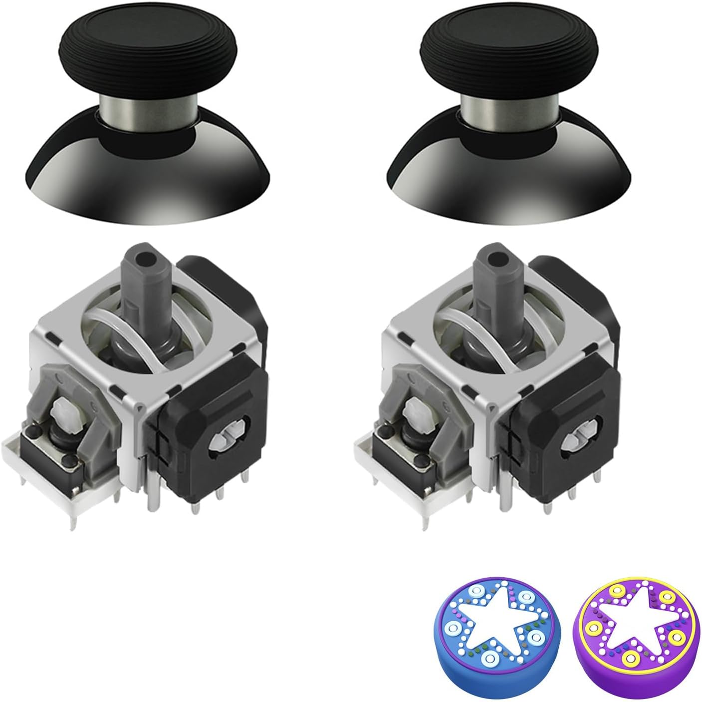 Gulikit Tunnel Micro Resistance TMR joystick upgrade for PS5 DualSense DualSense Edge and Scuf Reflex Pro FPS controllers providing drift free precision and smooth analog control.