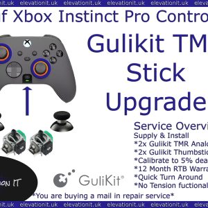 Scuf Xbox Series controller Gulikit Tunnel Micro Resistance TMR joystick upgrade service providing drift free precision, smoother control, and enhanced durability.