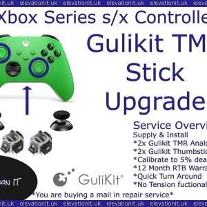 Xbox Series controller Gulikit Tunnel Micro Resistance TMR joystick upgrade service providing professional drift free repair with enhanced precision and smoother control.